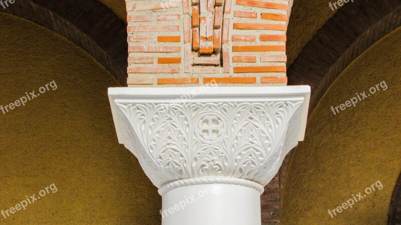 Pillar Capitals Architecture Column Church Elegance