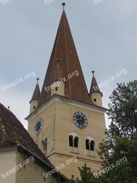 Cisnadie Transylvania Fortified Church Tower Romania