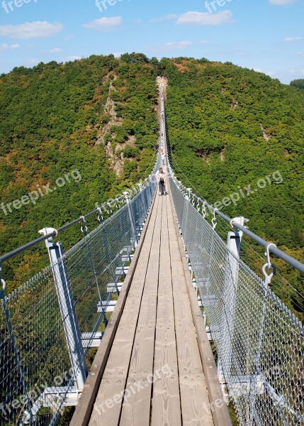 Bridge Suspension Bridge Cross Steel Cables Building