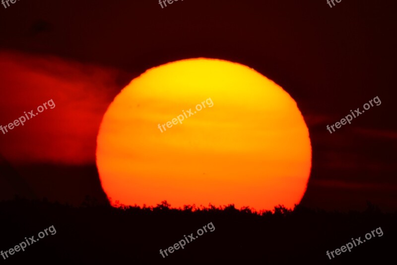 Sunset Summer Sun Nature Evening