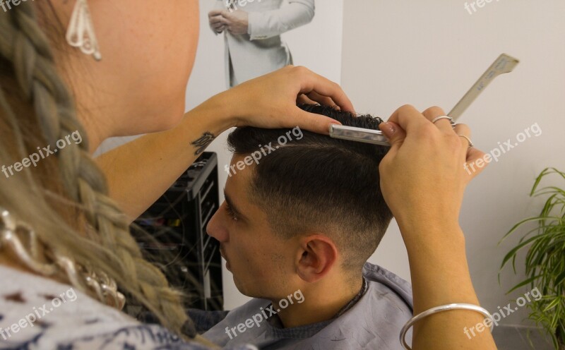 Hairdresser Hair Cut Razor Free Photos