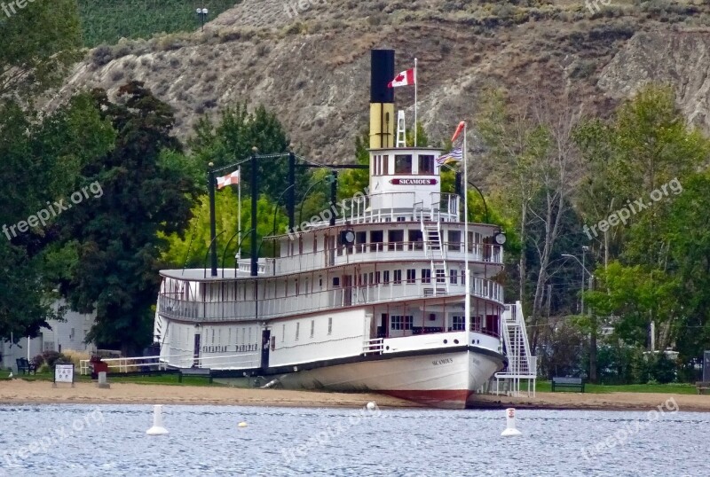 Paddle Boat Steamer Ss Sicamous Vessel Ship