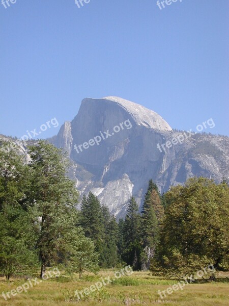 Half Dome Yosemite Valley California Landscape