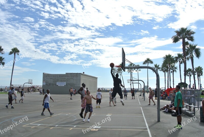 Venice Beach Basketball Hoops Shoot Leap