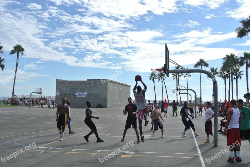 Venice Beach Basketball Hoops Shoot Leap