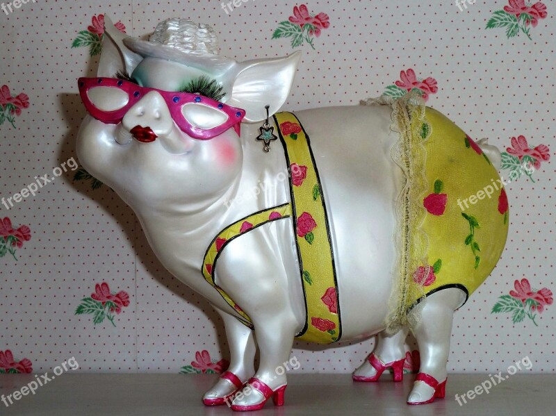 Pig Save Pink Glasses Pumps