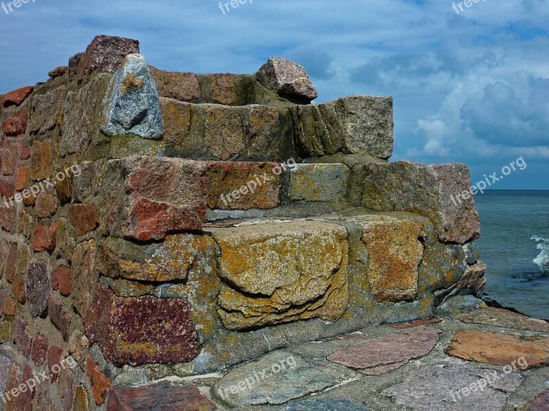 Quay Wall Bank Sea Harbour Entrance Water