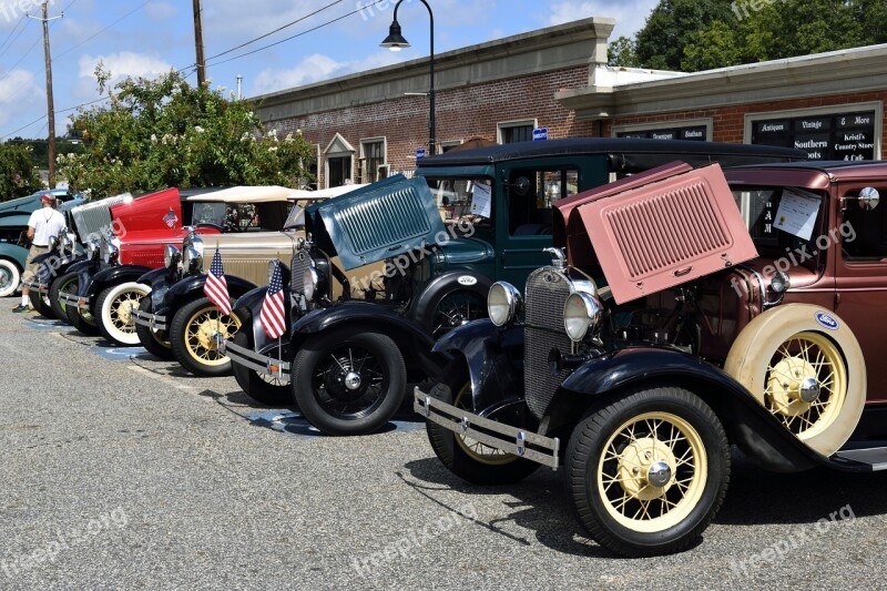 Vintage Cars Show Display Vintage Vehicle