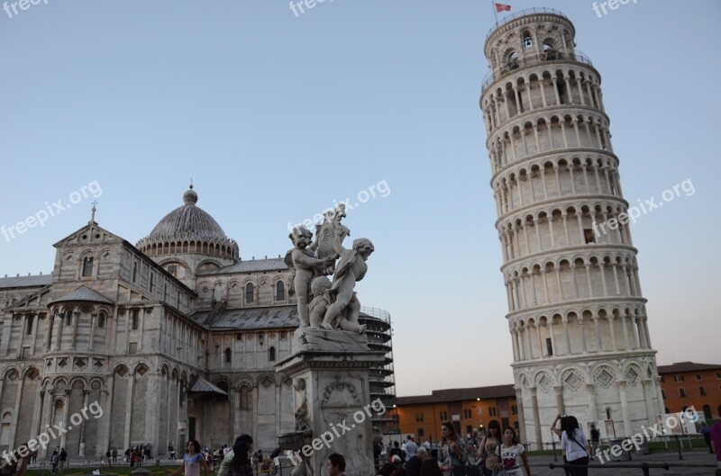 Tower Of Pisa Trip Travel Tourism Tourists