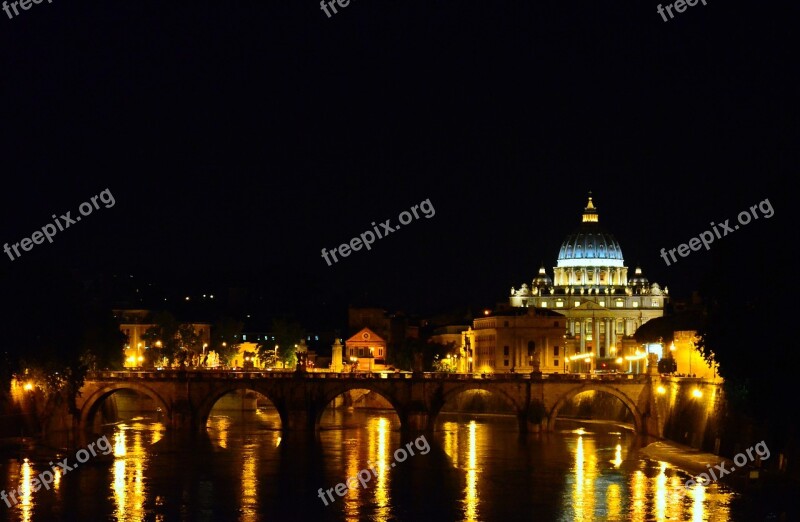 Rome San Pietro Vatican St Peter's Basilica Tiber