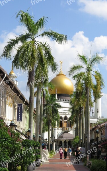 Singapore Sultan Mosque Muslim Free Photos