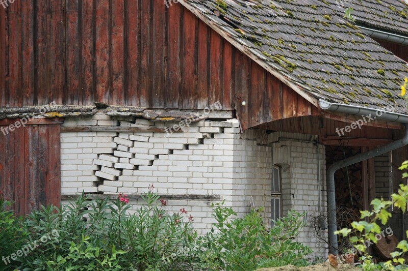 Abandoned Place Truss Timber Framed House Farmhouse Break Up