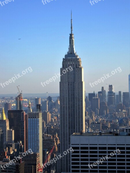 New York Empire State Building View From Rockefeller Center Big Apple City Views