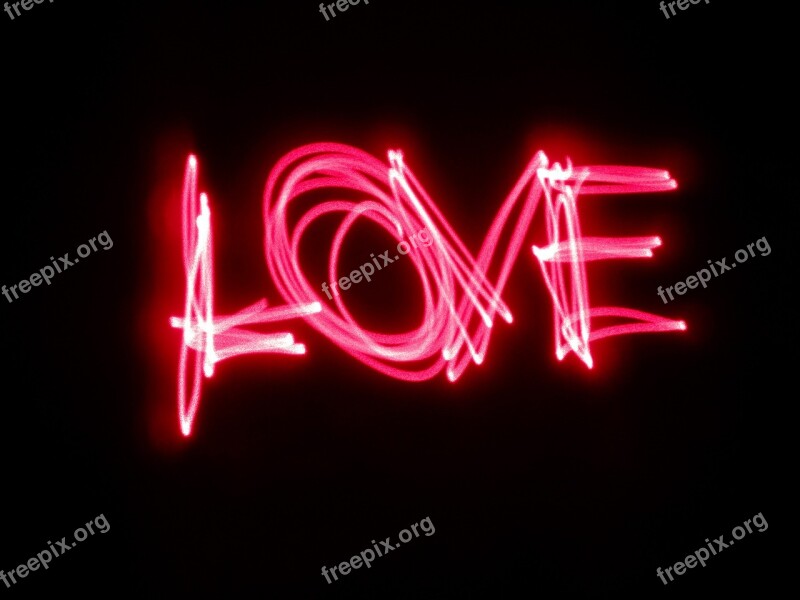 Love Word Text Mensaje Laser