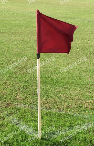 Corner Kick Flag Soccer Football Field