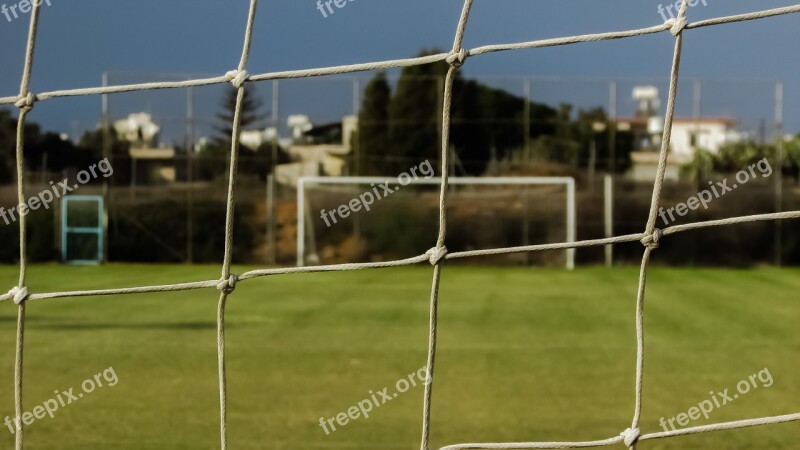 Net Netting Football Ground Grass Soccer