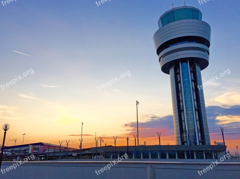 Airport Building Sun Weather Sky