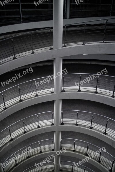 Multi Storey Car Park Railing Optical Deception Free Photos