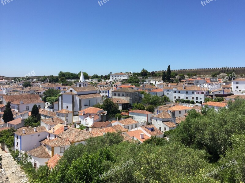 óbidos Portugal City Defensive Wall Free Photos