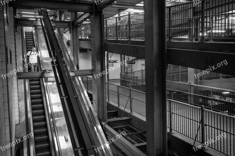 Subway Metro Escalator Station Tube