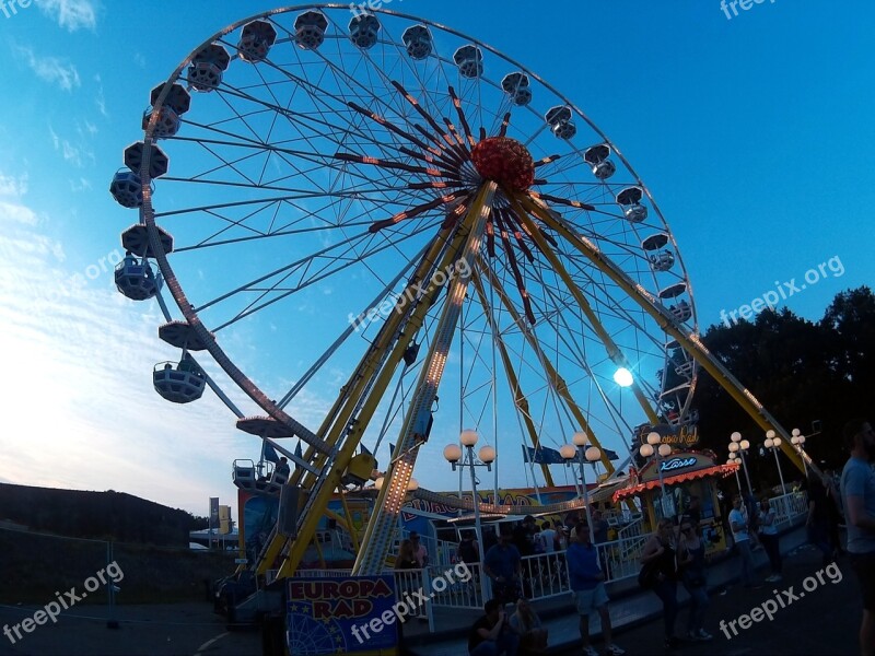 Ferris Wheel Festival Sky Abendstimmung Twilight