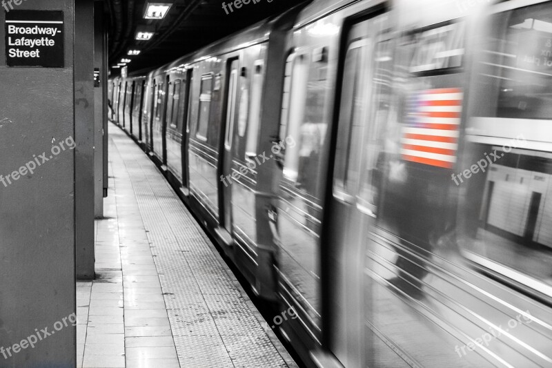 American Flag Metro Station Usa Subway