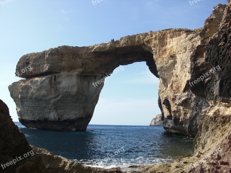 Window Mountain Holes Cliff Sea