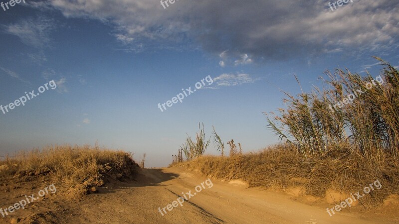 Dirt Road Countryside Dusty Autumn Clouds