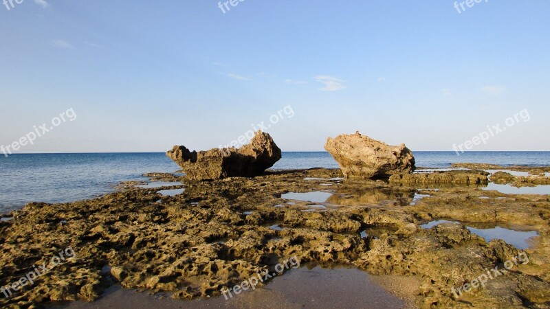 Rock Formation Sea Rocky Beach Coast Rock