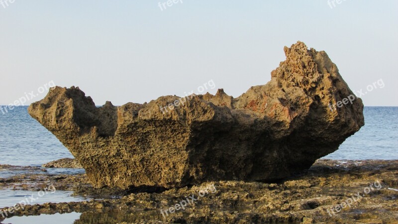 Rock Formation Sea Rocky Beach Coast Rock