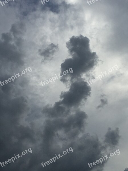 Rain Clouds Dark Skies Weather Thunderstorm Cloudscape