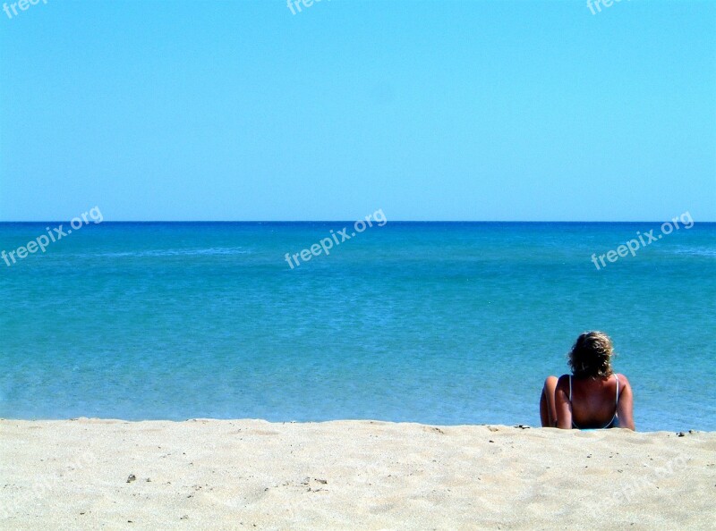 Beach Relax Sicily Person Summer