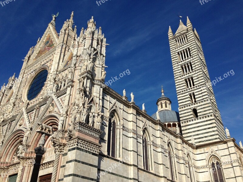 Siena Italy Duomo Sky Stone