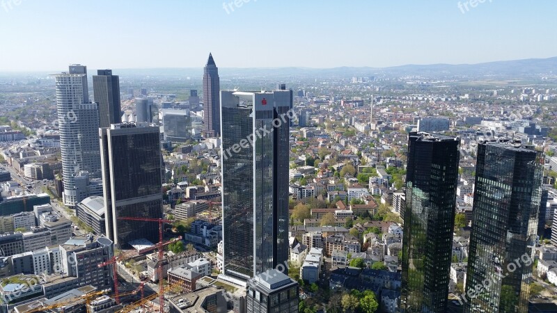 Frankfurt Frankfurt Am Main Germany Maintower Panorama Messeturm