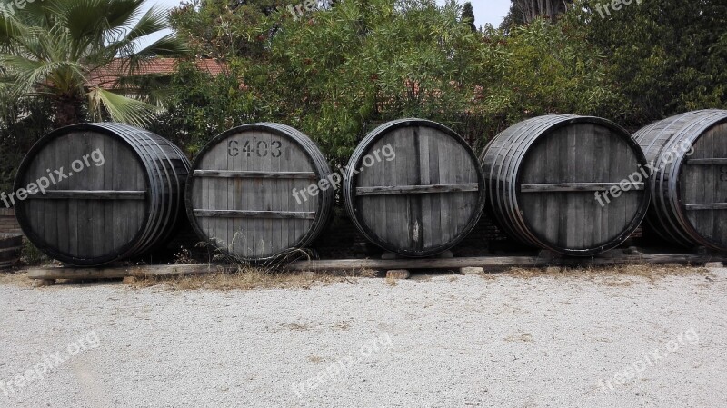 Barrels Wine Grape Wood Alcohol