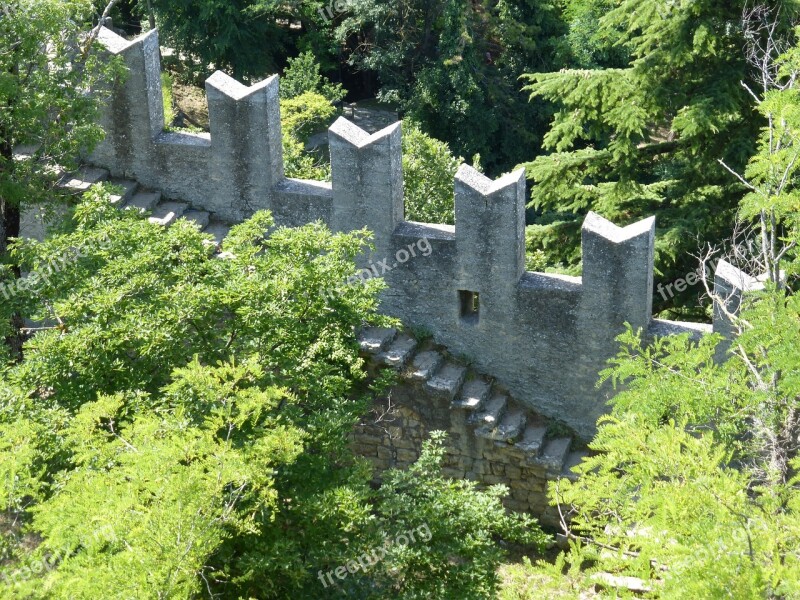 San Marino Castle Walls Architecture Free Photos