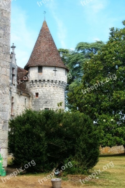 France Dordogne Périgord Castle Bridoire Castle