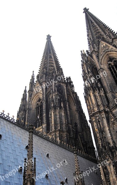 Double Tower Towers Bell Tower Gothic Cologne