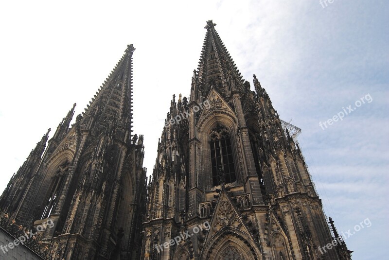 Double Tower Towers Bell Tower Gothic Cologne