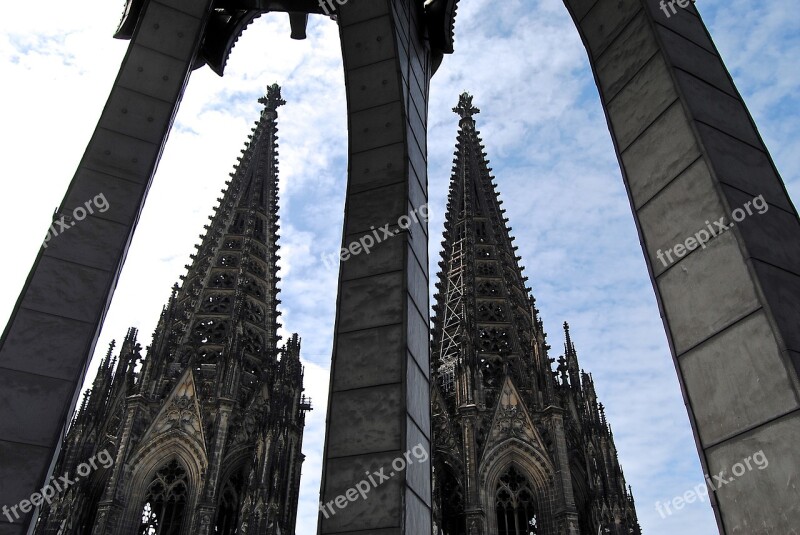 Double Tower Towers Bell Tower Gothic Cologne