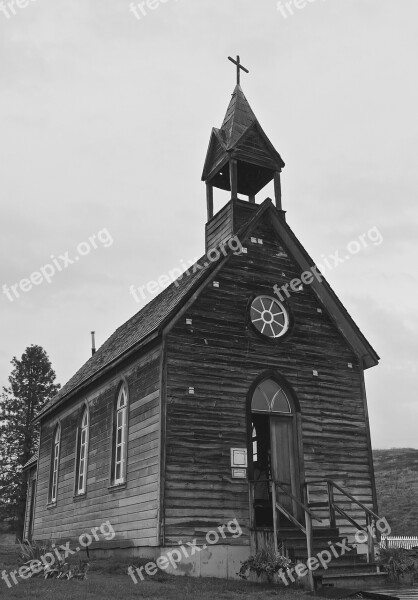 Church Wooden Kelowna Canada Vintage