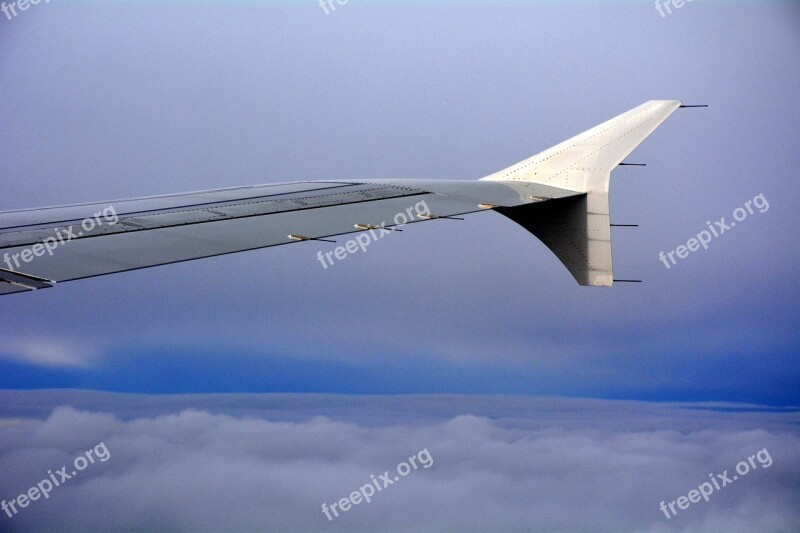 Aeroplane Blue Sky High Up Free Photos