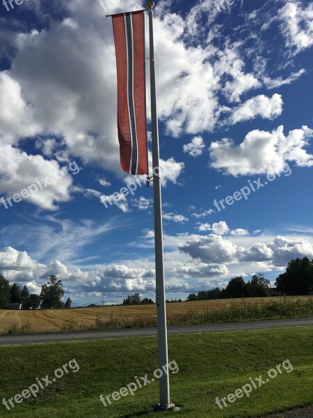 Flag Norwegian Norwegian Flag Norway Eidsvoll