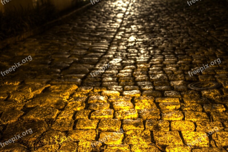 Alleyway City Living Dark Unlit Alley Cobblestone