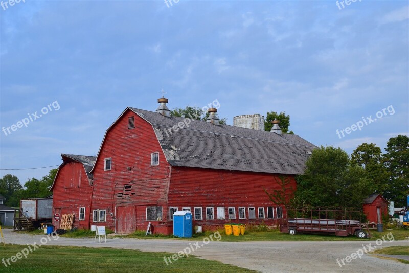 Red Barn Farm Barn Red Rural