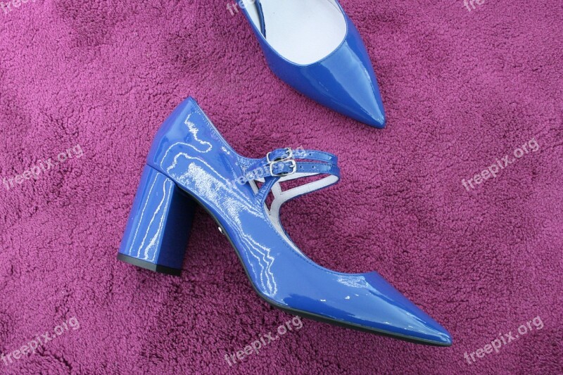 Shoes For Women Shuttles Heels Blue