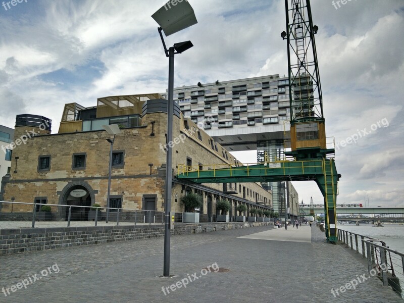 Cologne Crane Kranhaus Modern Promenade