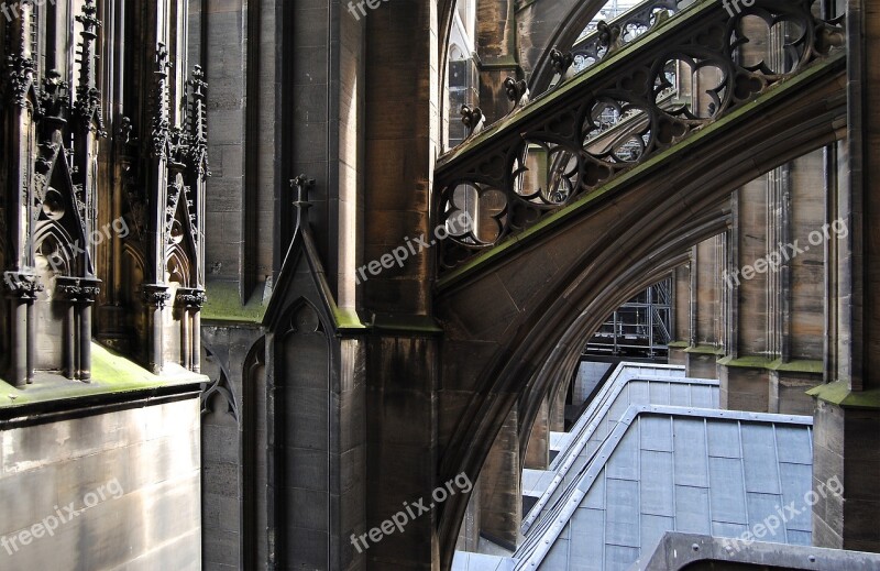 Gothic Cologne Dom Side Window Pillar