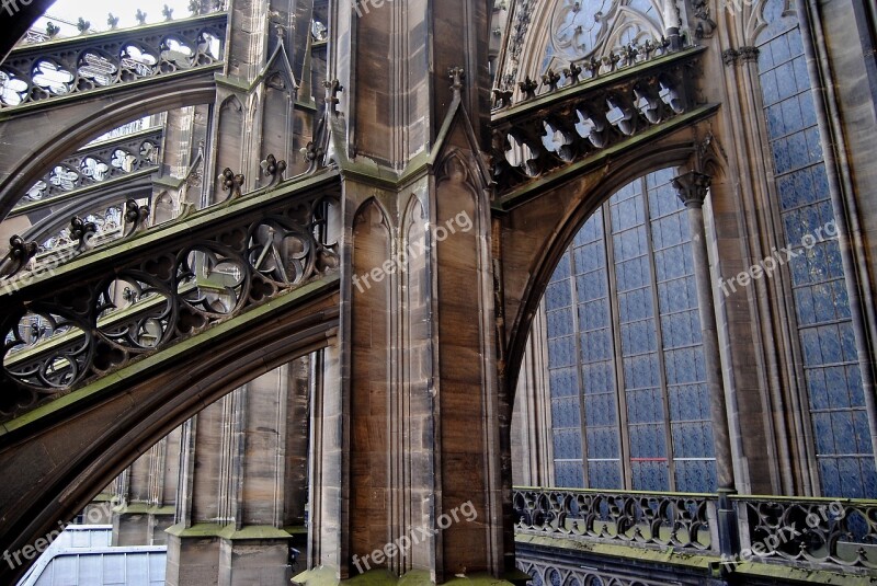 Gothic Cologne Dom Side Window Pillar