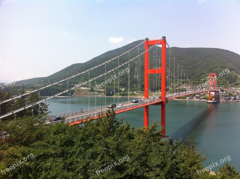 Namhae Bridge Gyeongnam In Autumn Free Photos